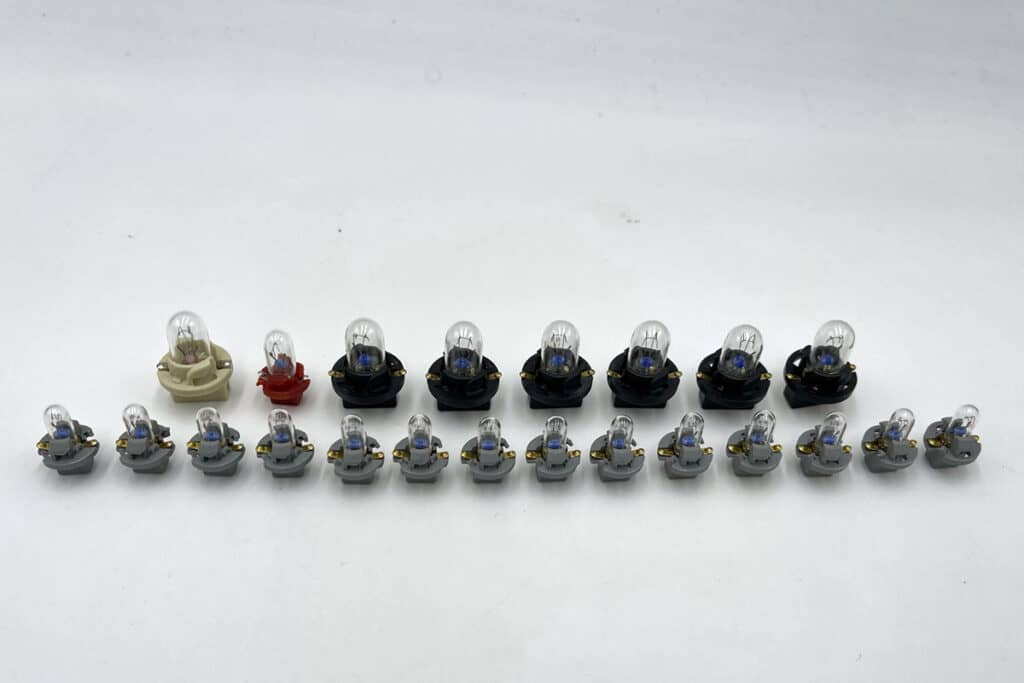 Automotive Interior Light Bulbs & Caps (For Clusters & More)
